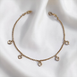 TOBILLERA CORAZONES ORO LAMINADO 18K