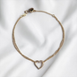 TOBILLERA CORAZÓN ORO LAMINADO 18K