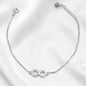 PULSERA  PLATA CIRCONES TAILANDESA INFINITO