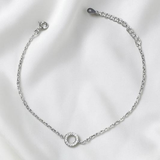 PULSERA  PLATA CIRCONES TAILANDESA CIRCILO