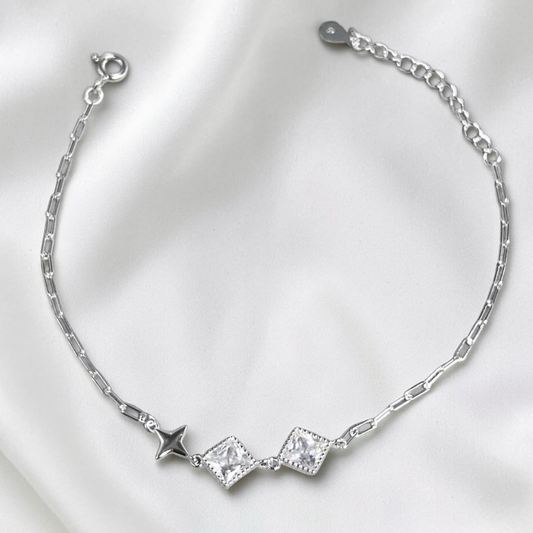 PULSERA  PLATA CIRCONES TAILANDESA