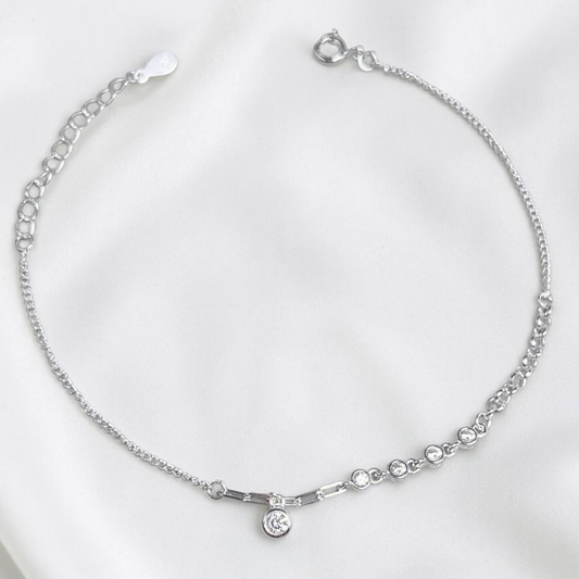 PULSERA  PLATA CIRCONES TAILANDES