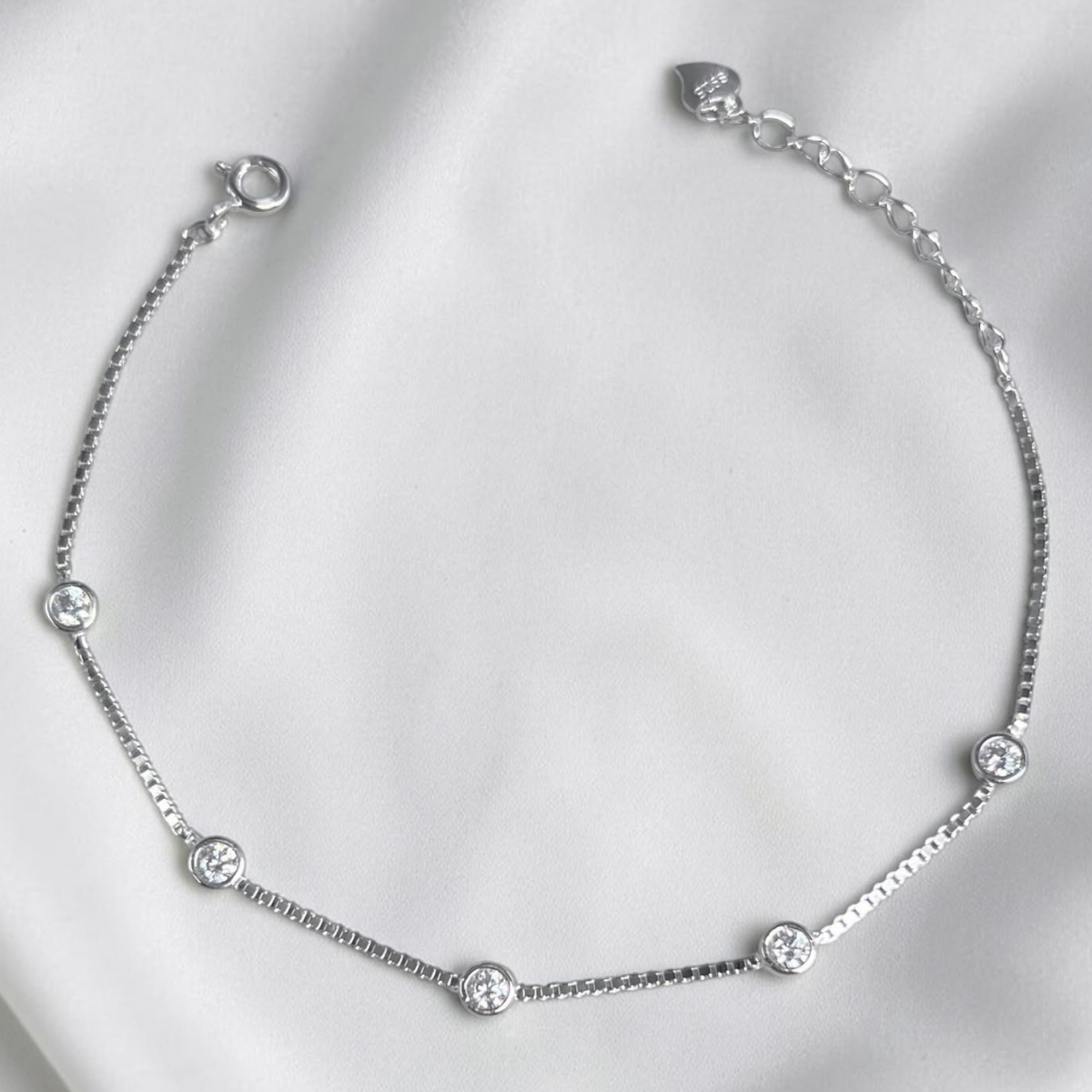 PULSERA  PLATA CIRCONES TAILANDESA