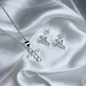 SET TOPO Y DIJE PLATA CIRCONES TAILANDESA