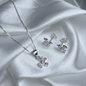 SET TOPO Y DIJE PLATA CIRCONES TAILANDES