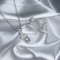 SET TOPO Y DIJE PLATA CIRCONES TAILANDESA
