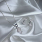 SET TOPO Y DIJE PLATA CIRCONES TAILANDESA