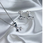 SET TOPO Y DIJE PLATA CIRCONES TAILANDESA