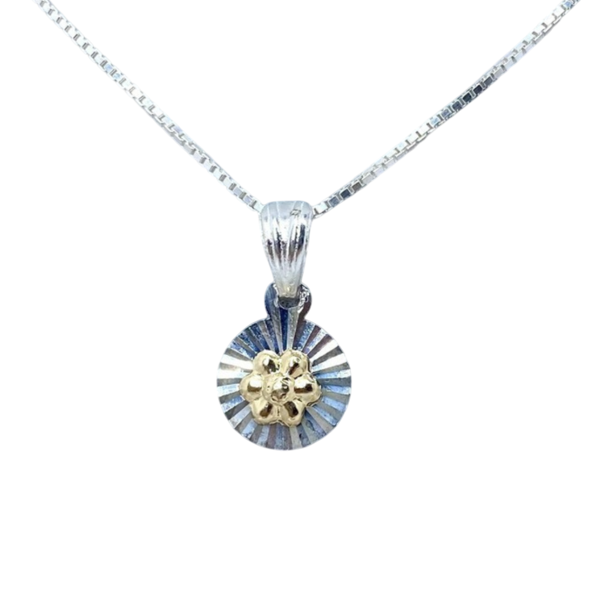 DIJE EN ORO PLATA FLOR
