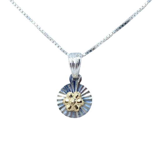 DIJE EN ORO PLATA FLOR