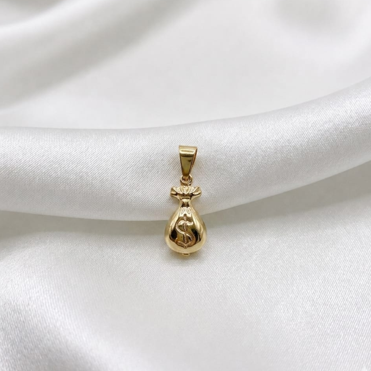 DIJE BOLSA DINERO ORO LAMINADO 18K
