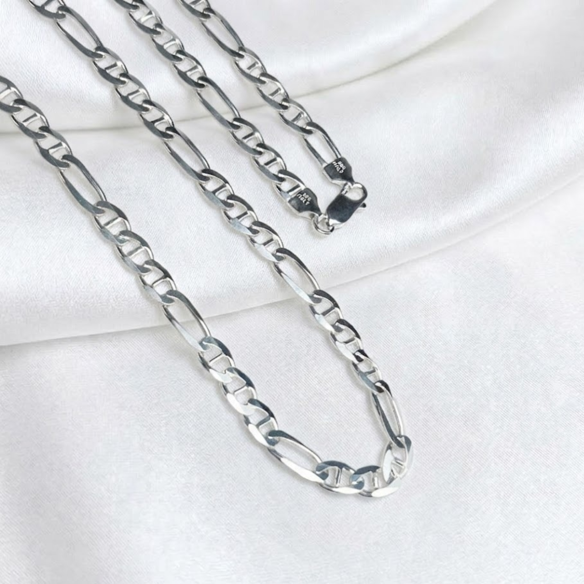 CADENA PLATA FIGARO GUCCI 60CM LARGO