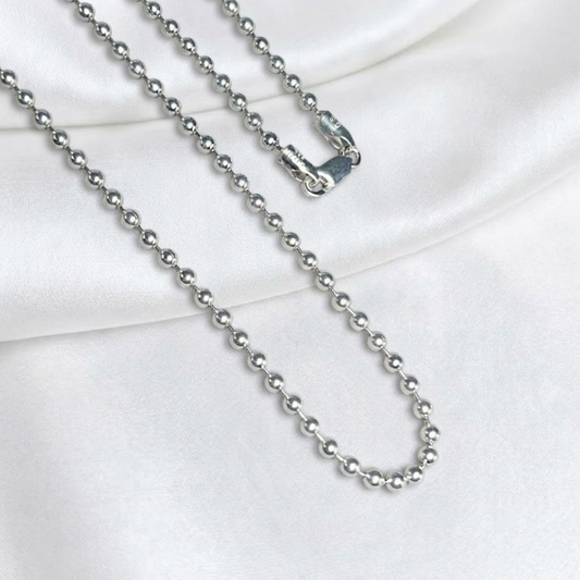 CADENA PLATA MILITAR 70CM LARGO
