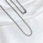 CADENA PLATA MILITAR 70CM LARGO