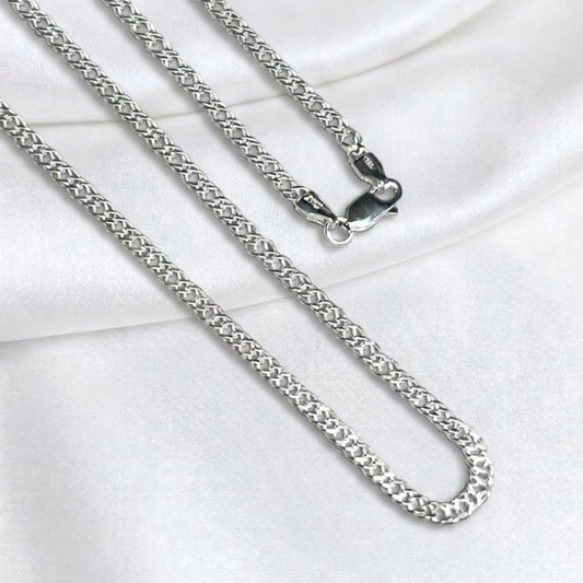 CADENA PLATA DOBLE ESLABON 60CM LARGO
