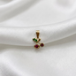 DIJE CEREZA MICROCIRCON ORO LAMINADO 18K