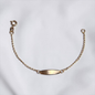 PULSERA PLACA BEBÉ ORO LAMINADO 18K