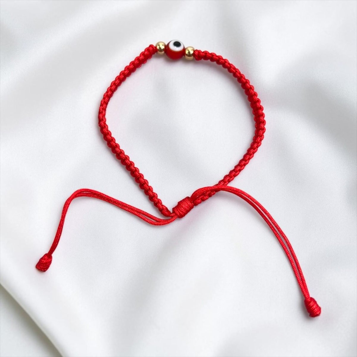 PULSERA ORO LAMINADO 18K OJO TURCO TEJIDA