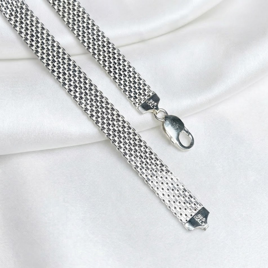 CADENA PLATA CHINESCA 60CM LARGO
