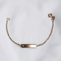 PULSERA PLACA BEBÉ ORO LAMINADO 18K