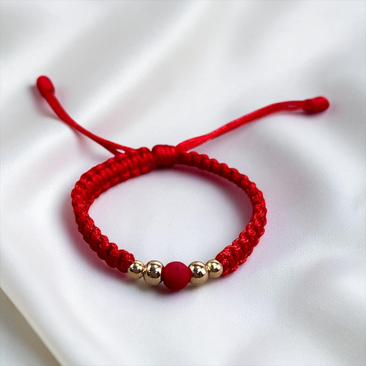 PULSERA BEBÉ ORO LAMINADO 18K TEJIDA