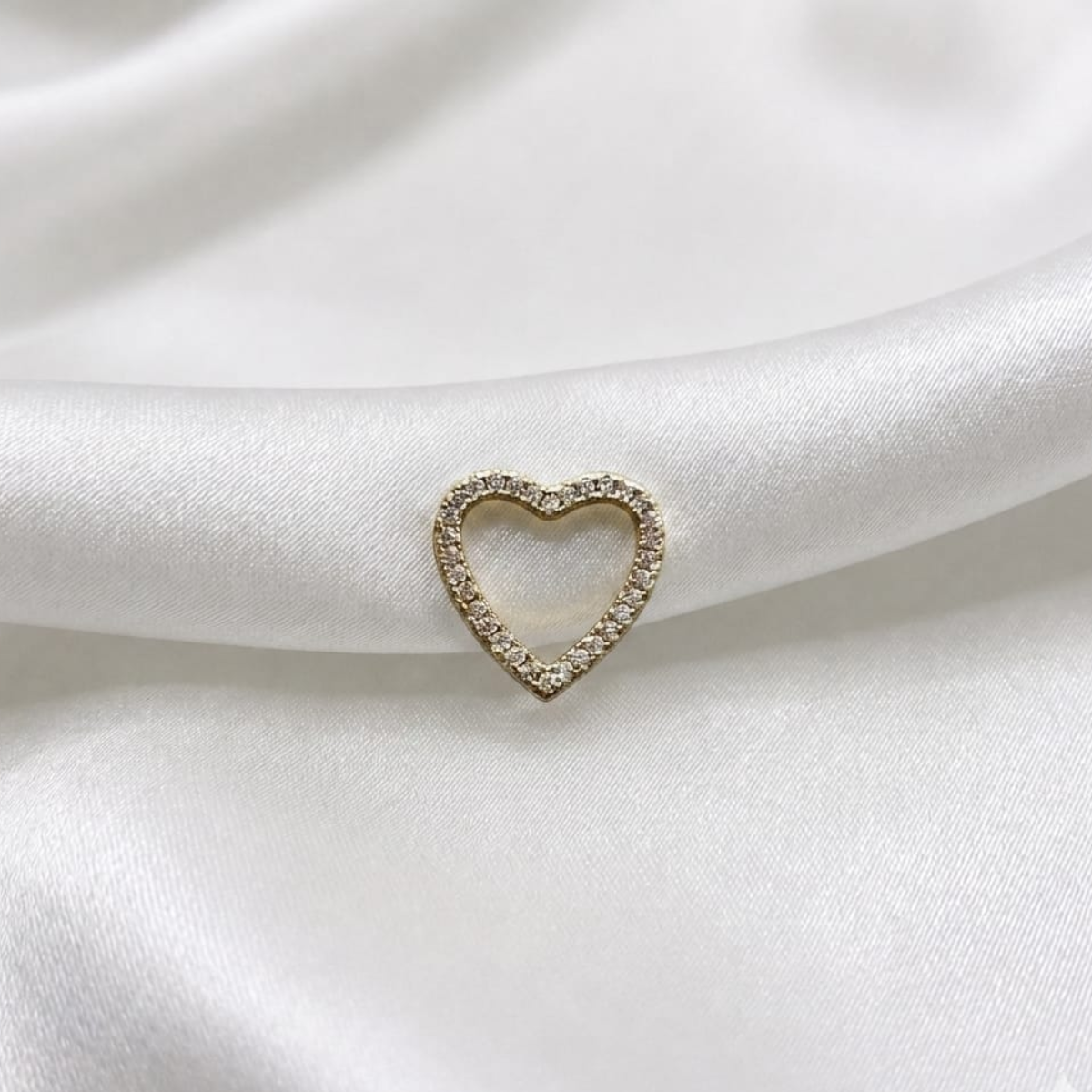 DIJE CORAZON MICROCIRCON ORO LAMINADO 18K