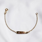 PULSERA PLACA BEBÉ ORO LAMINADO 18K