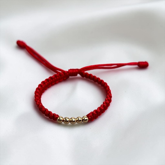 PULSERA BEBÉ ORO LAMINADO 18K TEJIDA