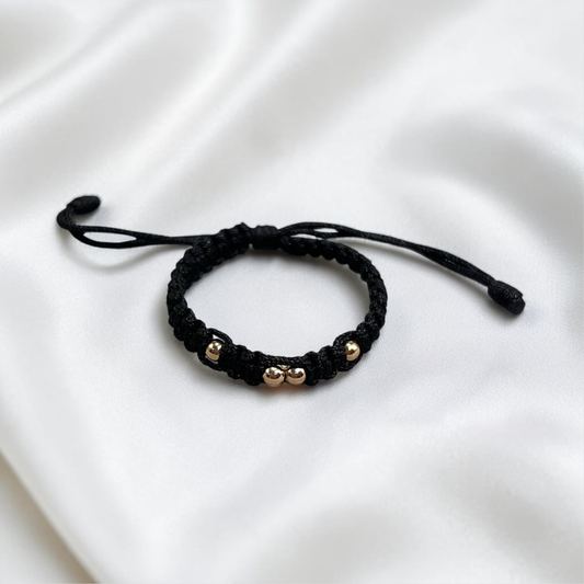 PULSERA BEBÉ ORO LAMINADO 18K TEJIDA