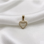 DIJE CORAZON SILUETA MICROCIRCON ORO LAMINADO 18K