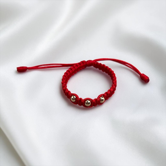 PULSERA BEBÉ ORO LAMINADO 18K TEJIDA