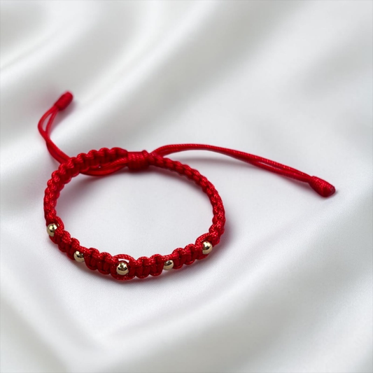 PULSERA BEBÉ ORO LAMINADO 18K TEJIDA