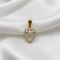 DIJE CORAZON MICROCRCON BAGUE ORO LAMINADO 18K