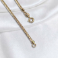 CADENA ESPEJO PLANA DIAMANTADA ORO LAMINADO 18K
