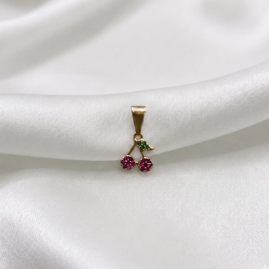 DIJE CEREZA MCIRCOCIRCON ORO LAMINADO 18K