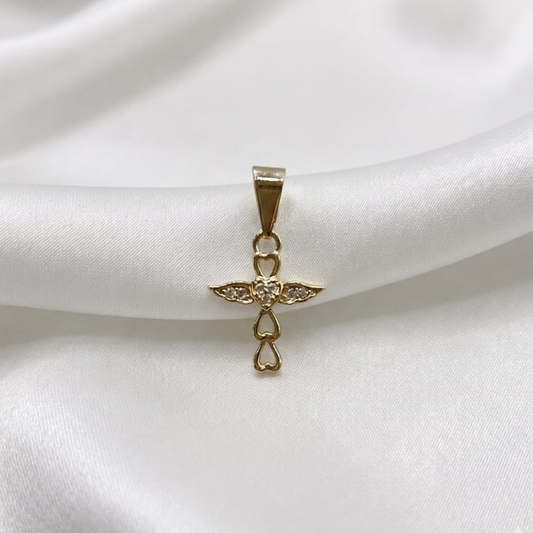 DIJE INSIGNIA MEDICINA MICROCIRCON ORO LAMINADO 18K
