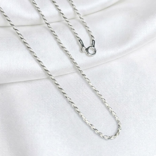CADENA PLATA LAZO 45CM LARGO