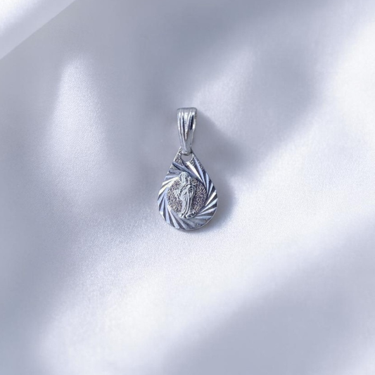 DIJE PLATA DIAMANTADO MARIA AUXILIADORA
