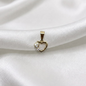 DIJE CORAZON DOBLE MICROCIRCON ORO LAMINADO 18K