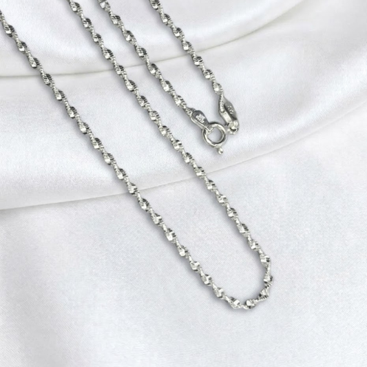 CADENA PLATA ESPIRAL