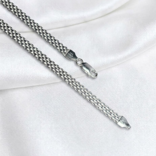 CADENA PLATA CHINESCA 60CM LARGO