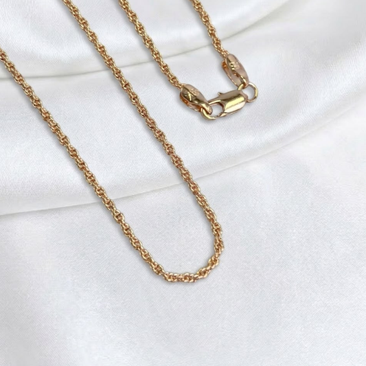 CADENA LAZO ORO LAMINADO 18K