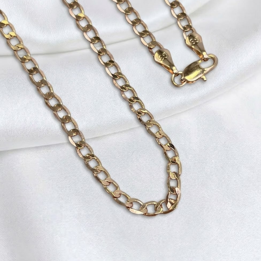 CADENA CUBANA ORO LAMINADO 18K