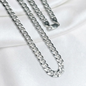 CADENA PLATA CUBANA DIAMANTADA