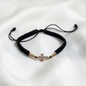 PULSERA ORO LAMINADO 18K CRUZ CIRCONES TEJIDA