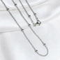 CADENA PLATA MILITAR CON BALINES 45CM LARGO
