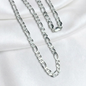 CADENA PLATA FIGARO 60CM LARGO