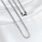 CADENA PLATA BISMARK 60CM LARGO