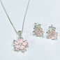 JUEGO DE PLATA FLOR ROSA