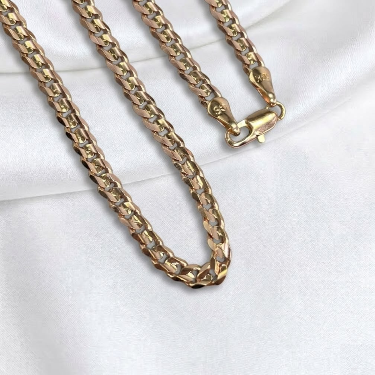 CADENA CUBANA ORO LAMINADO 18K